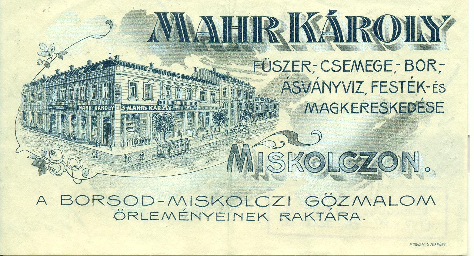 Mahr Károly vegyeskereskedés Miskolc (Magyar Kereskedelmi és Vendéglátóipari Múzeum CC BY-NC-SA)