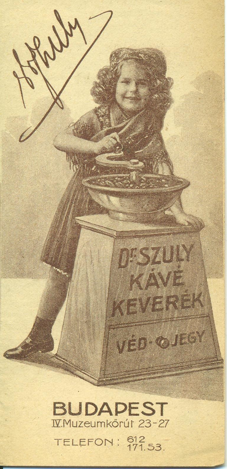 Dr. Szuly kávékeverék (Magyar Kereskedelmi és Vendéglátóipari Múzeum CC BY-NC-SA)