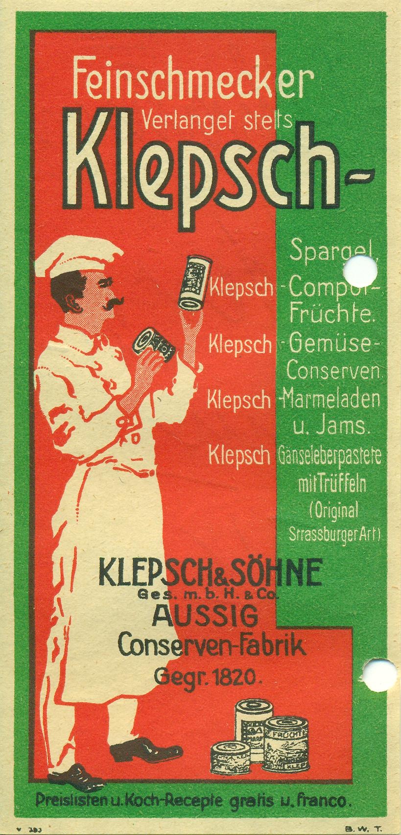 Klepsch & Söhne (Magyar Kereskedelmi és Vendéglátóipari Múzeum CC BY-NC-SA)