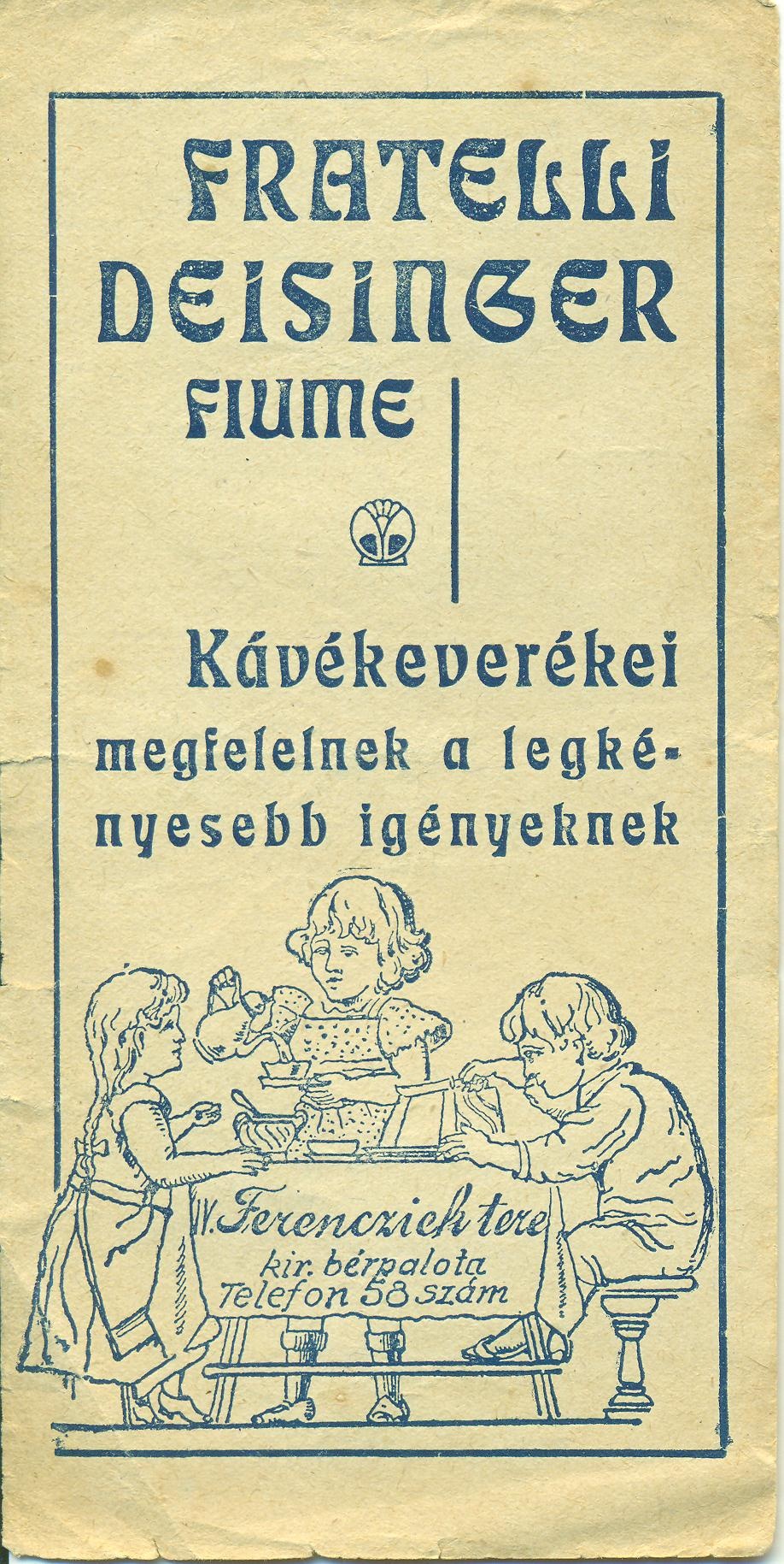 Fratelli Deisinger Kávé-tea (Magyar Kereskedelmi és Vendéglátóipari Múzeum CC BY-NC-SA)