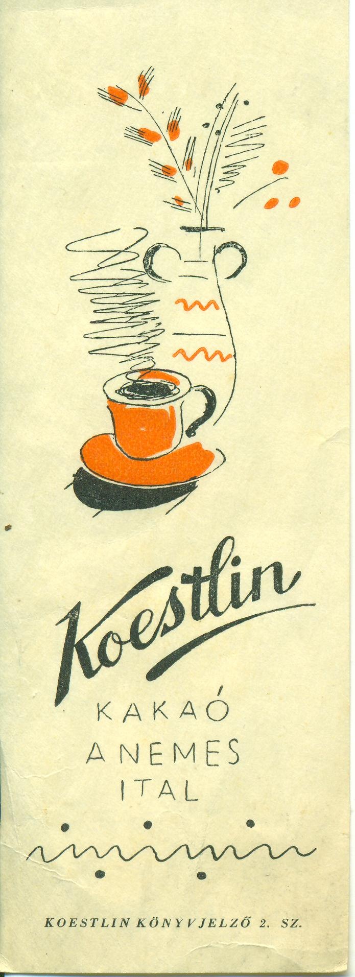 Koestlin kakaó (Magyar Kereskedelmi és Vendéglátóipari Múzeum CC BY-NC-SA)