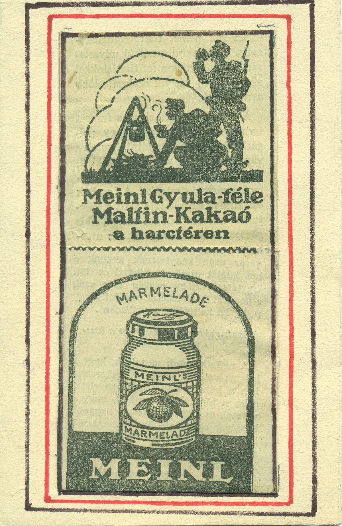 Meinl Gyula-féle Malfin-Kakaó és Marmalade (Magyar Kereskedelmi és Vendéglátóipari Múzeum CC BY-NC-SA)