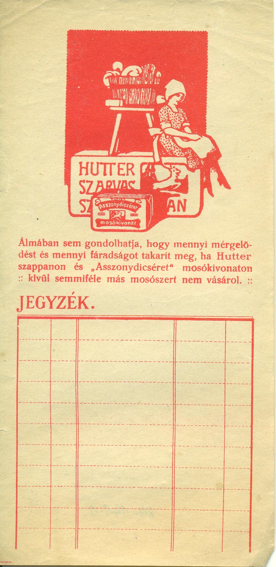 Hutter szappan és Asszonydicséret mosókivonat (Magyar Kereskedelmi és Vendéglátóipari Múzeum CC BY-NC-SA)
