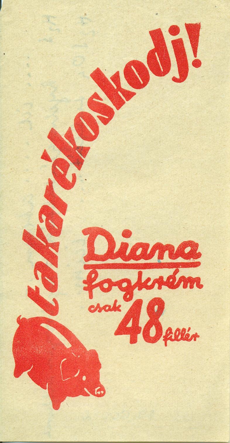 Diana fogkrém (Magyar Kereskedelmi és Vendéglátóipari Múzeum CC BY-NC-SA)