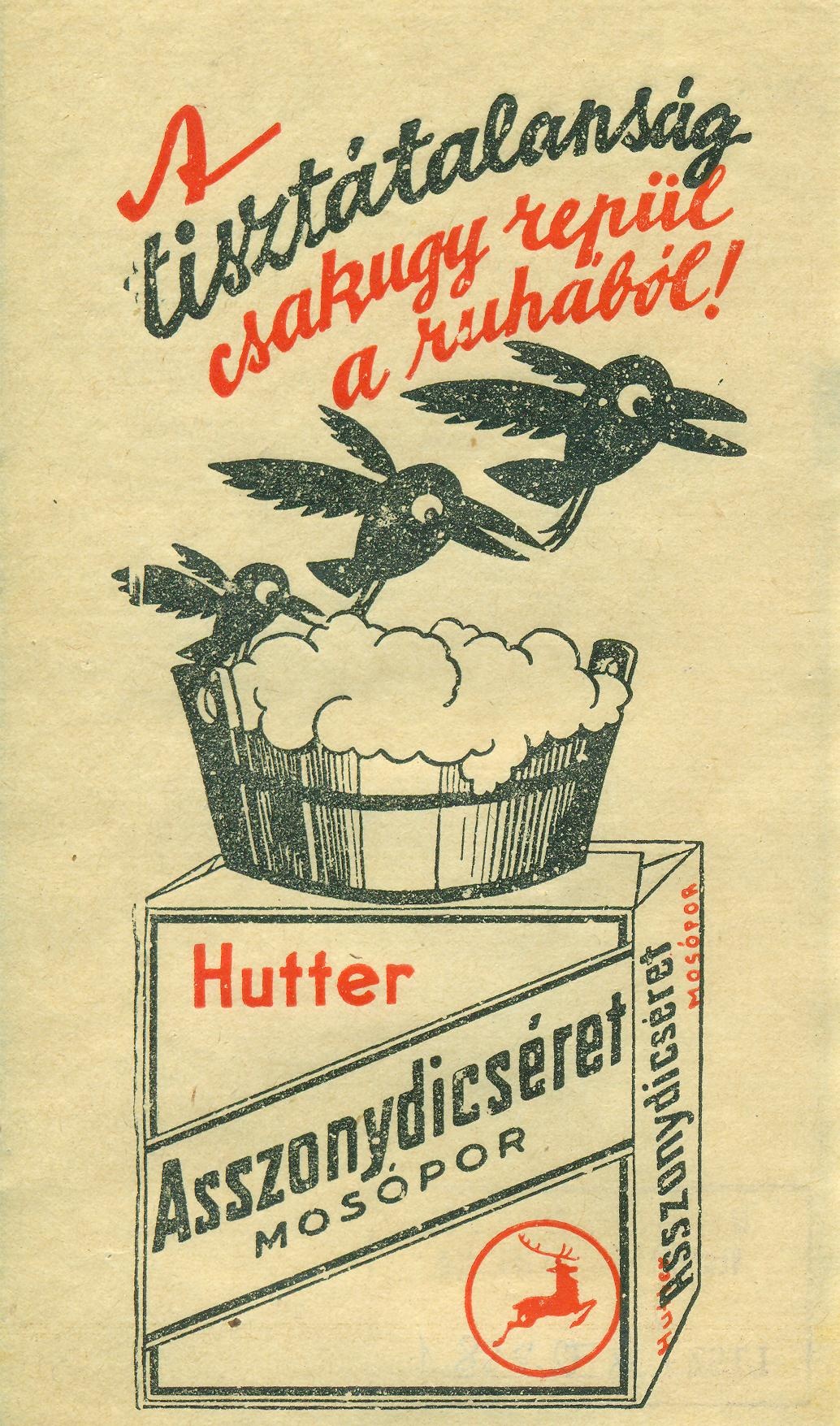 Hutter Asszonydicséret mosópor (Magyar Kereskedelmi és Vendéglátóipari Múzeum CC BY-NC-SA)