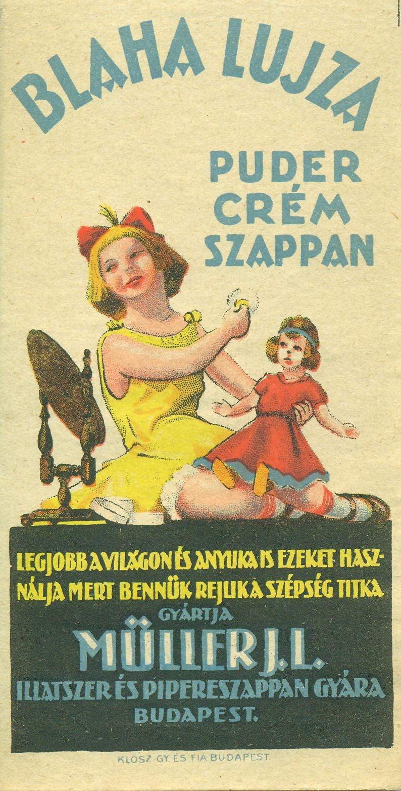 BLaha Lujza Puder Crém szappan (Magyar Kereskedelmi és Vendéglátóipari Múzeum CC BY-NC-SA)