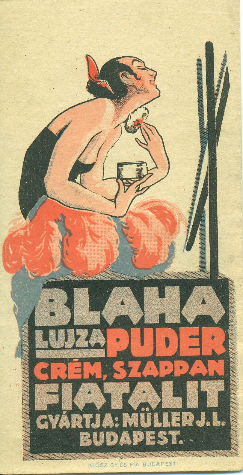BLaha Lujza Puder Crém Szappan (Magyar Kereskedelmi és Vendéglátóipari Múzeum CC BY-NC-SA)