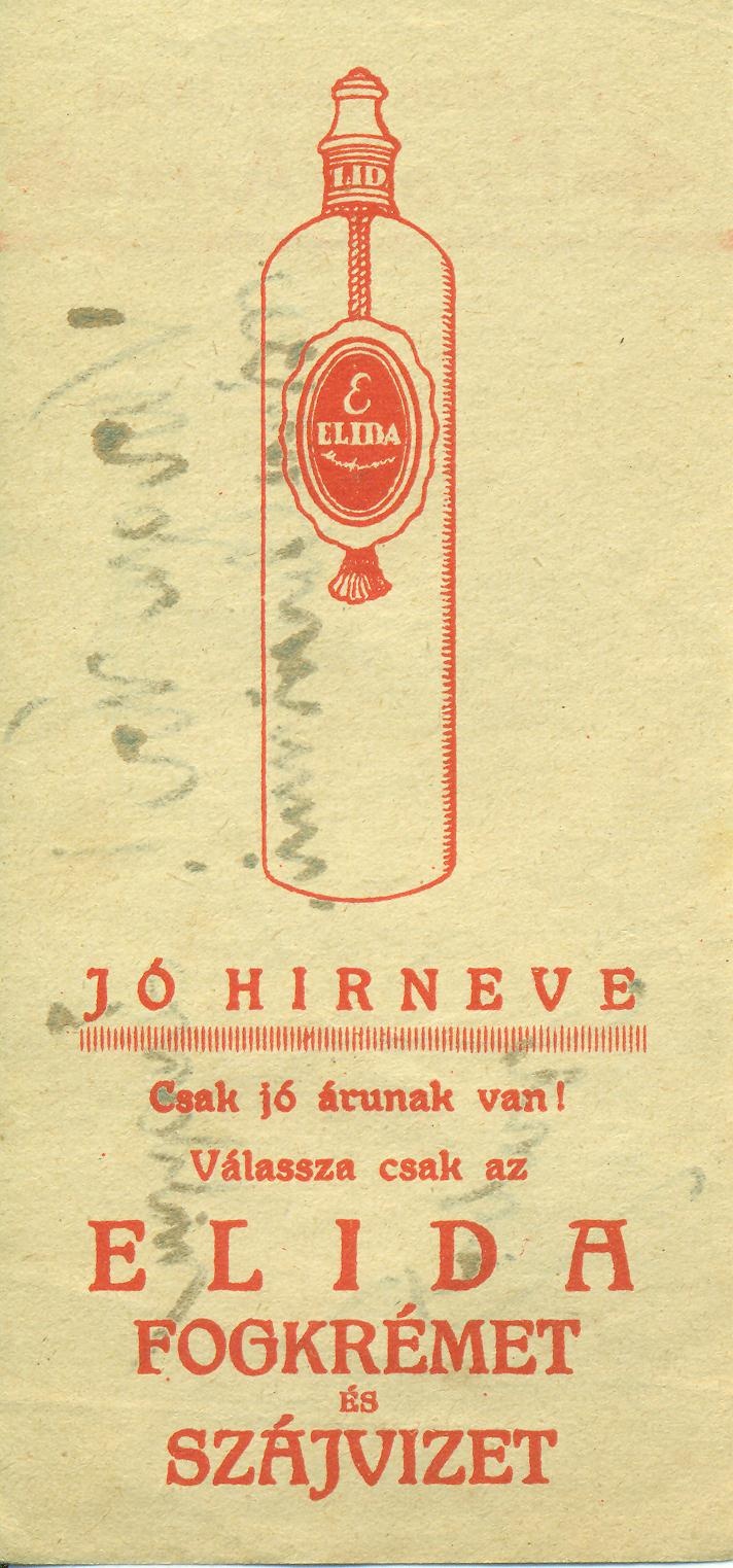 Elida fogkrém és szájvíz (Magyar Kereskedelmi és Vendéglátóipari Múzeum CC BY-NC-SA)