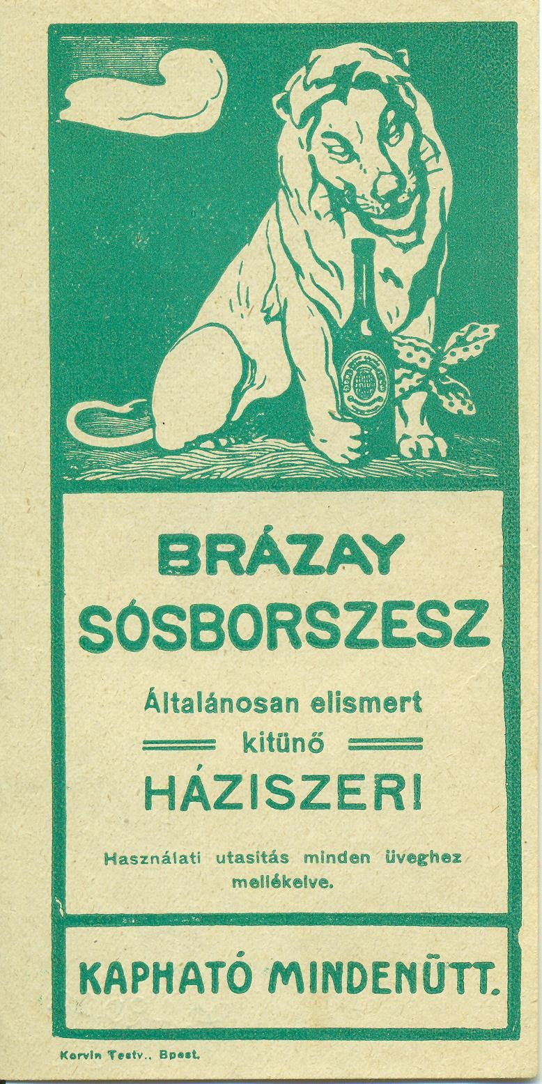 Brázay sósborszesz (Magyar Kereskedelmi és Vendéglátóipari Múzeum CC BY-NC-SA)