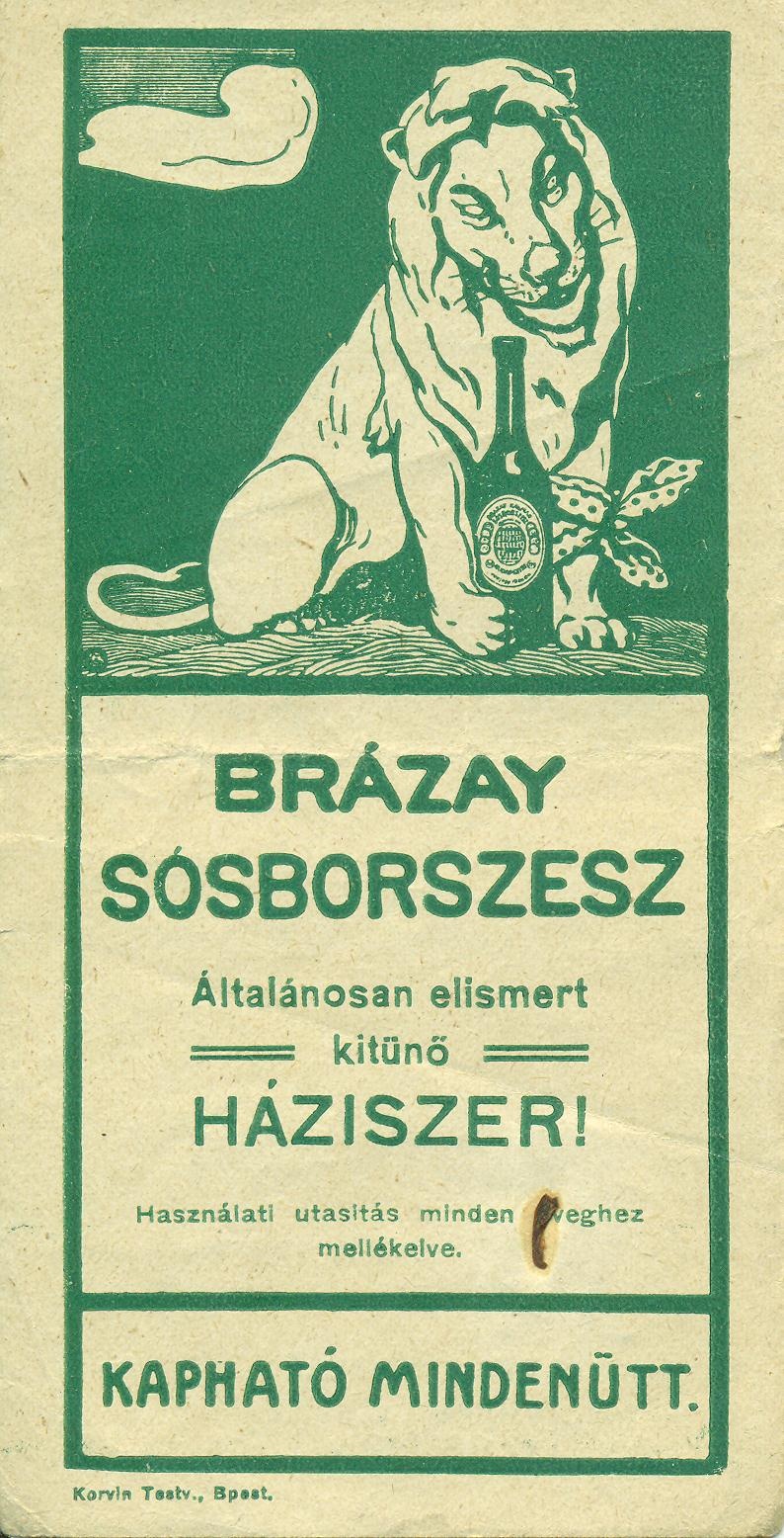 Brázay Sósborszesz (Magyar Kereskedelmi és Vendéglátóipari Múzeum CC BY-NC-SA)