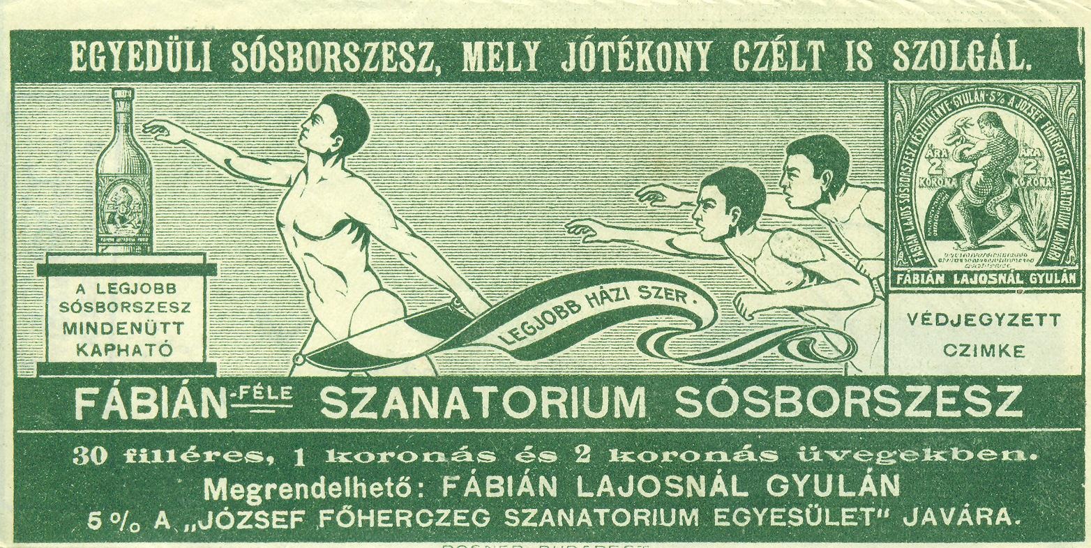 Fábián-féle Szanatórium Sósborszesz (Magyar Kereskedelmi és Vendéglátóipari Múzeum CC BY-NC-SA)