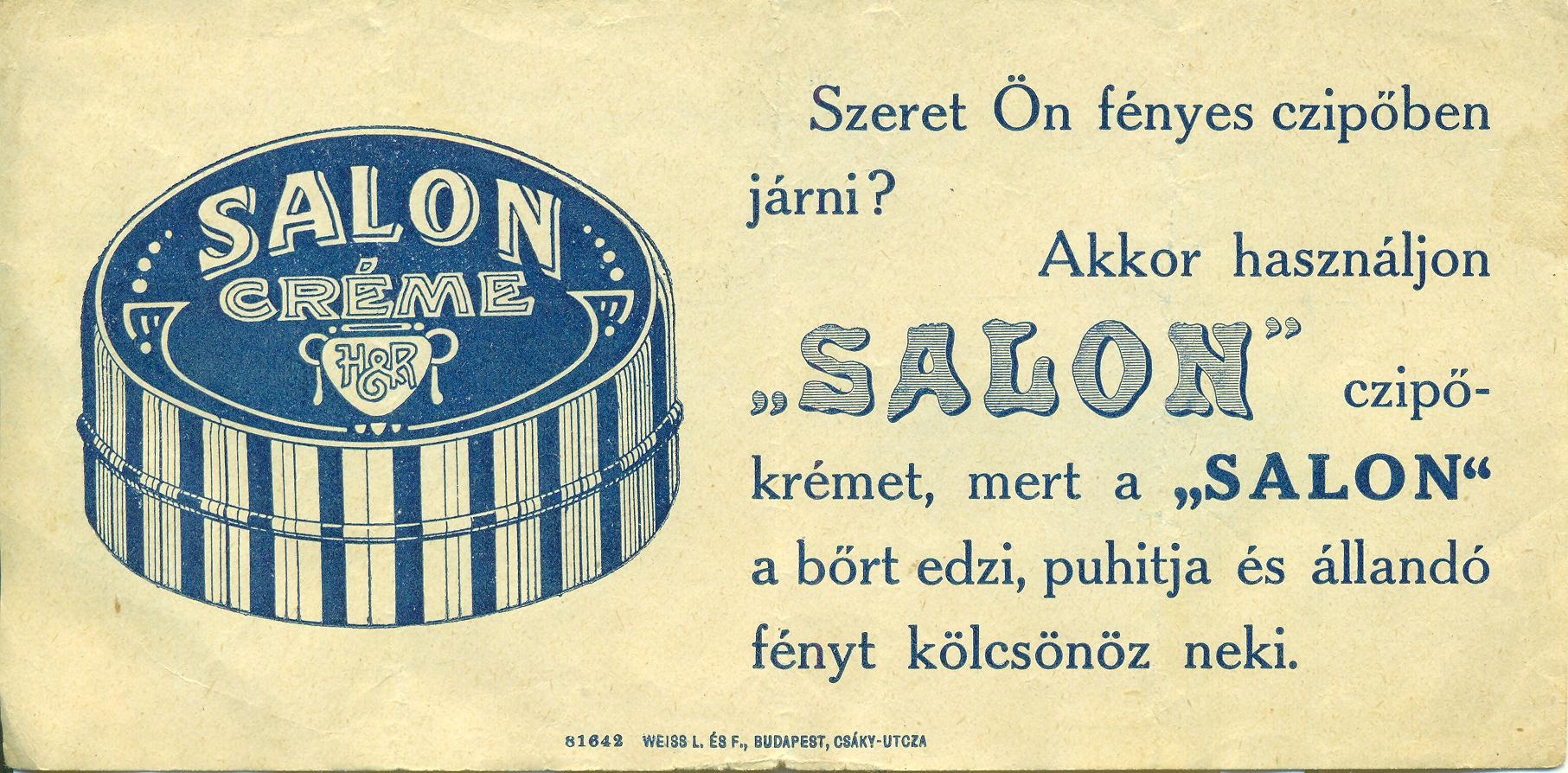 Salon Créme (Magyar Kereskedelmi és Vendéglátóipari Múzeum CC BY-NC-SA)