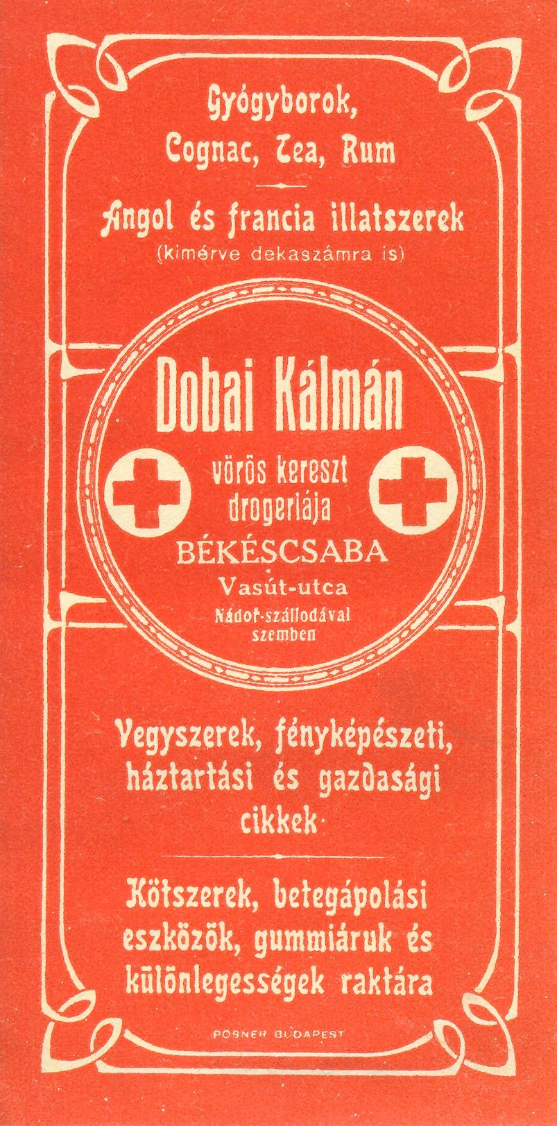 Dobai Kálmán Vörös Kereszt drogériája, Békéscsaba (Magyar Kereskedelmi és Vendéglátóipari Múzeum CC BY-NC-SA)