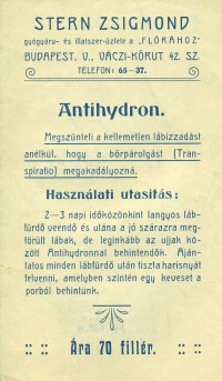 Antihydron lábizzadás-gátló
