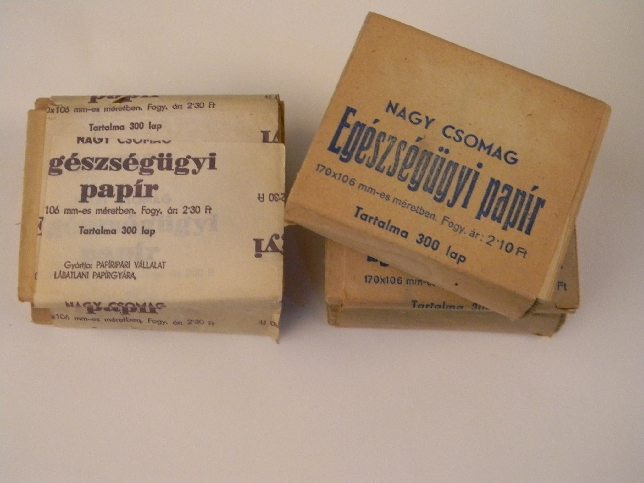 Lábatlani Papírgyár WC-papír csomagja (Magyar Kereskedelmi és Vendéglátóipari Múzeum CC BY-NC-SA)