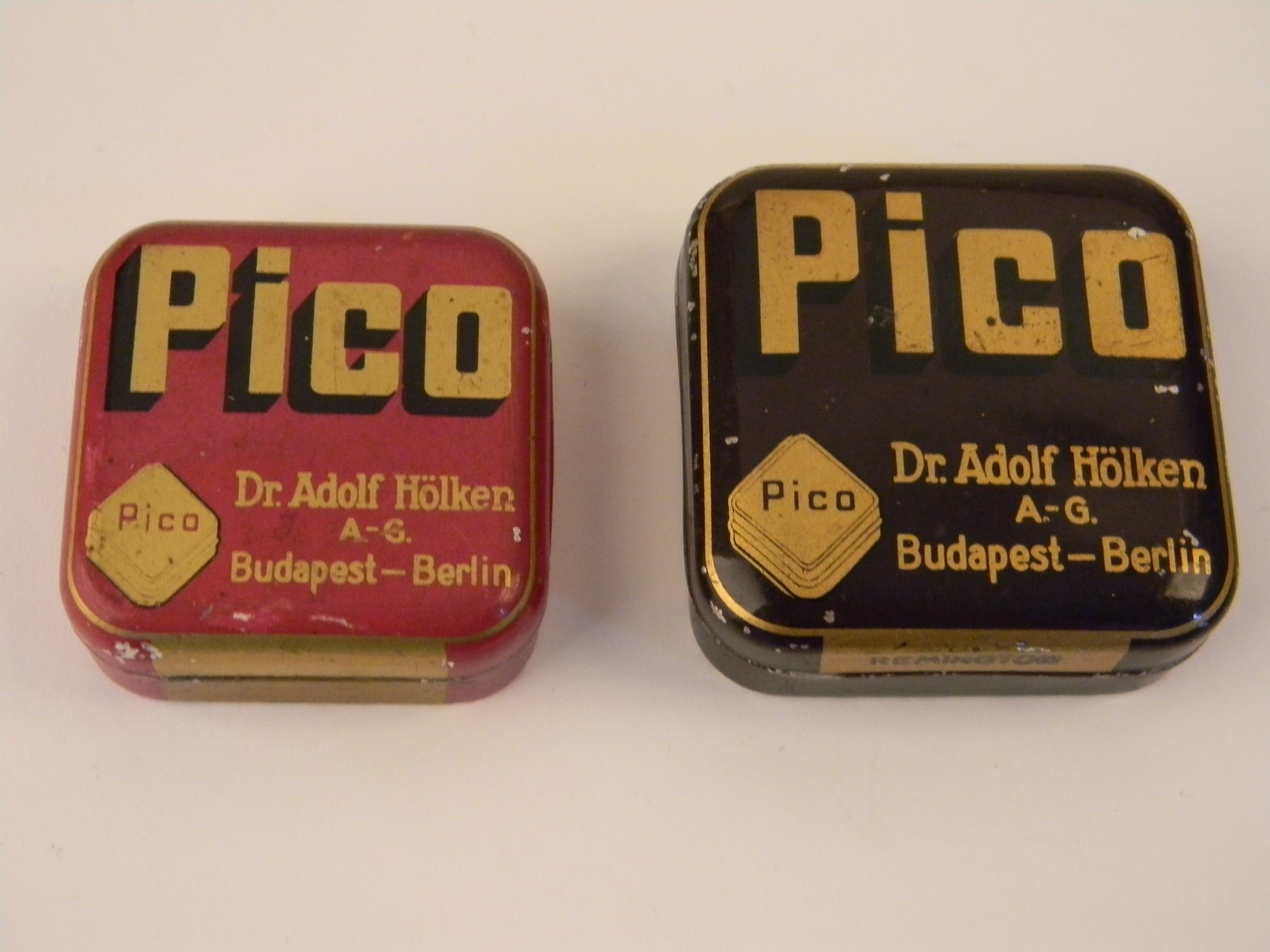 Dr. Adolf Hölken írógépszalagos dobozok (Magyar Kereskedelmi és Vendéglátóipari Múzeum CC BY-NC-SA)