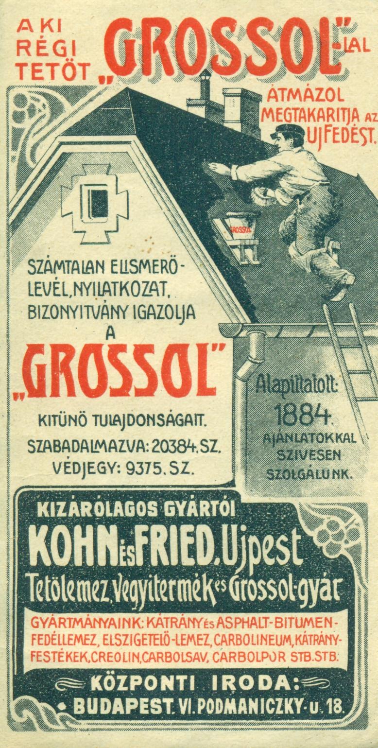 KOHN ÉS FRIED. UJPEST, GROSSOL (Magyar Kereskedelmi és Vendéglátóipari Múzeum CC BY-NC-SA)
