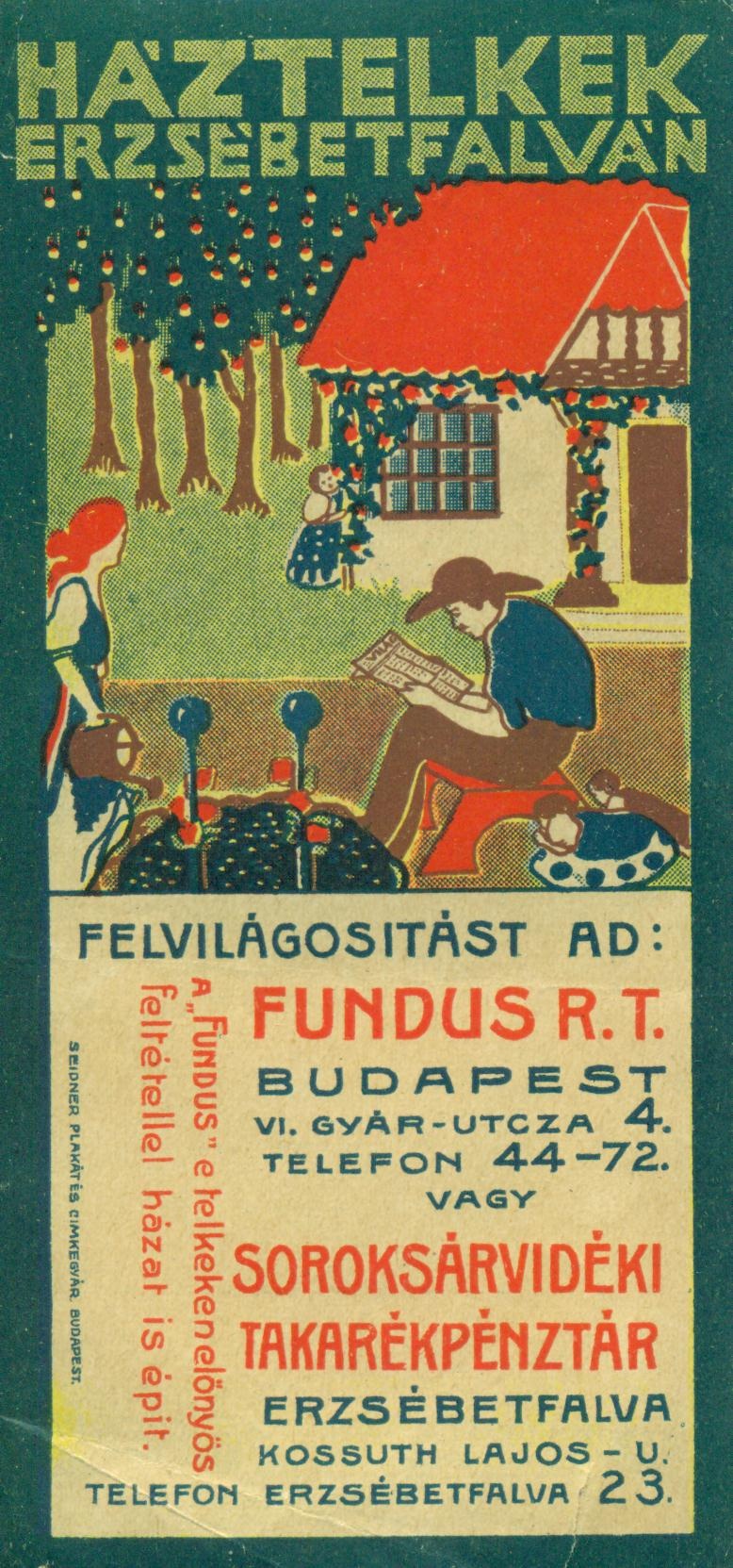FUNDUS RT. /SOROKSÁRVIDÉKI TAKARÉKPÉNZTÁR (Magyar Kereskedelmi és Vendéglátóipari Múzeum CC BY-NC-SA)