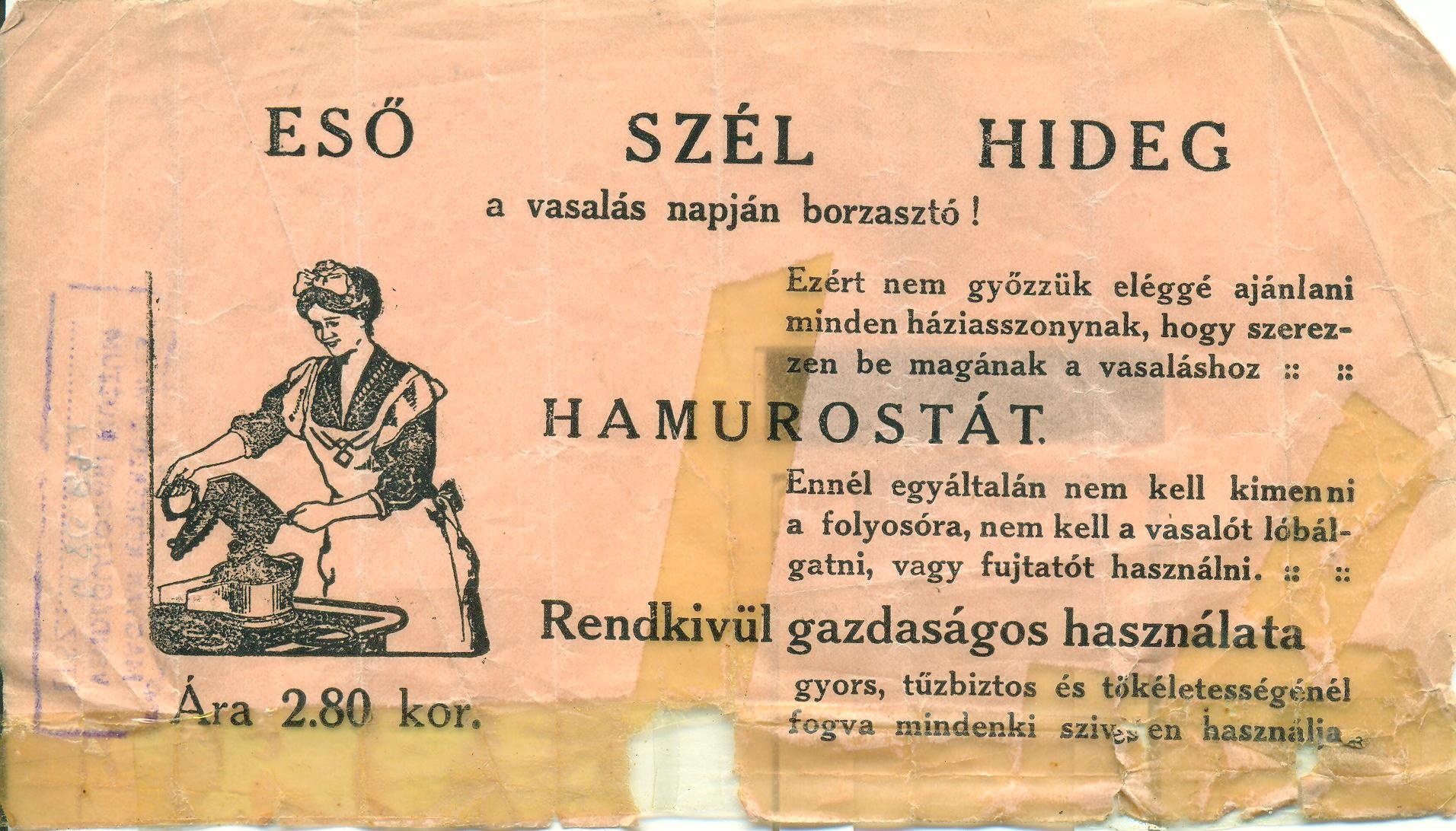 hamurosta (Magyar Kereskedelmi és Vendéglátóipari Múzeum CC BY-NC-SA)