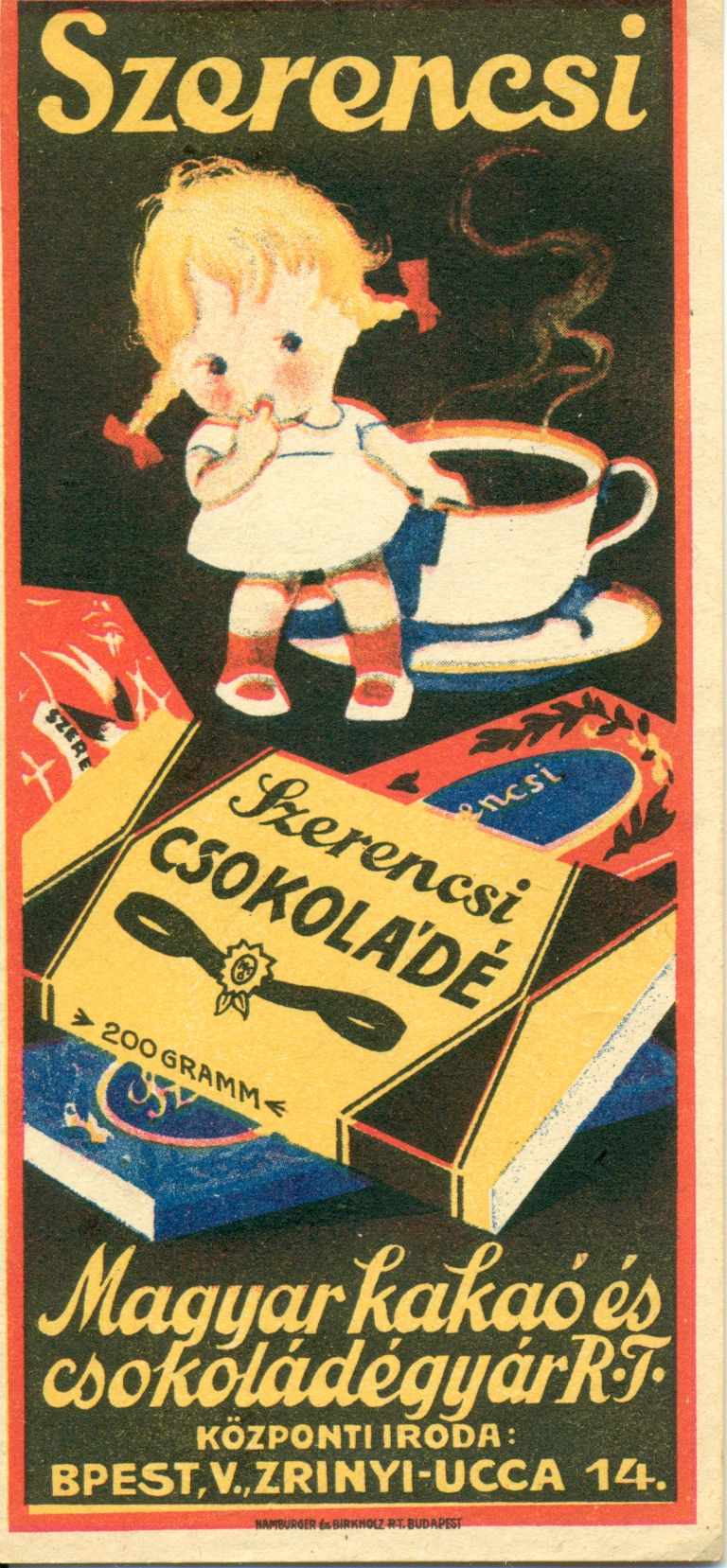 Szerencsi csokoládé (Magyar Kereskedelmi és Vendéglátóipari Múzeum CC BY-NC-SA)