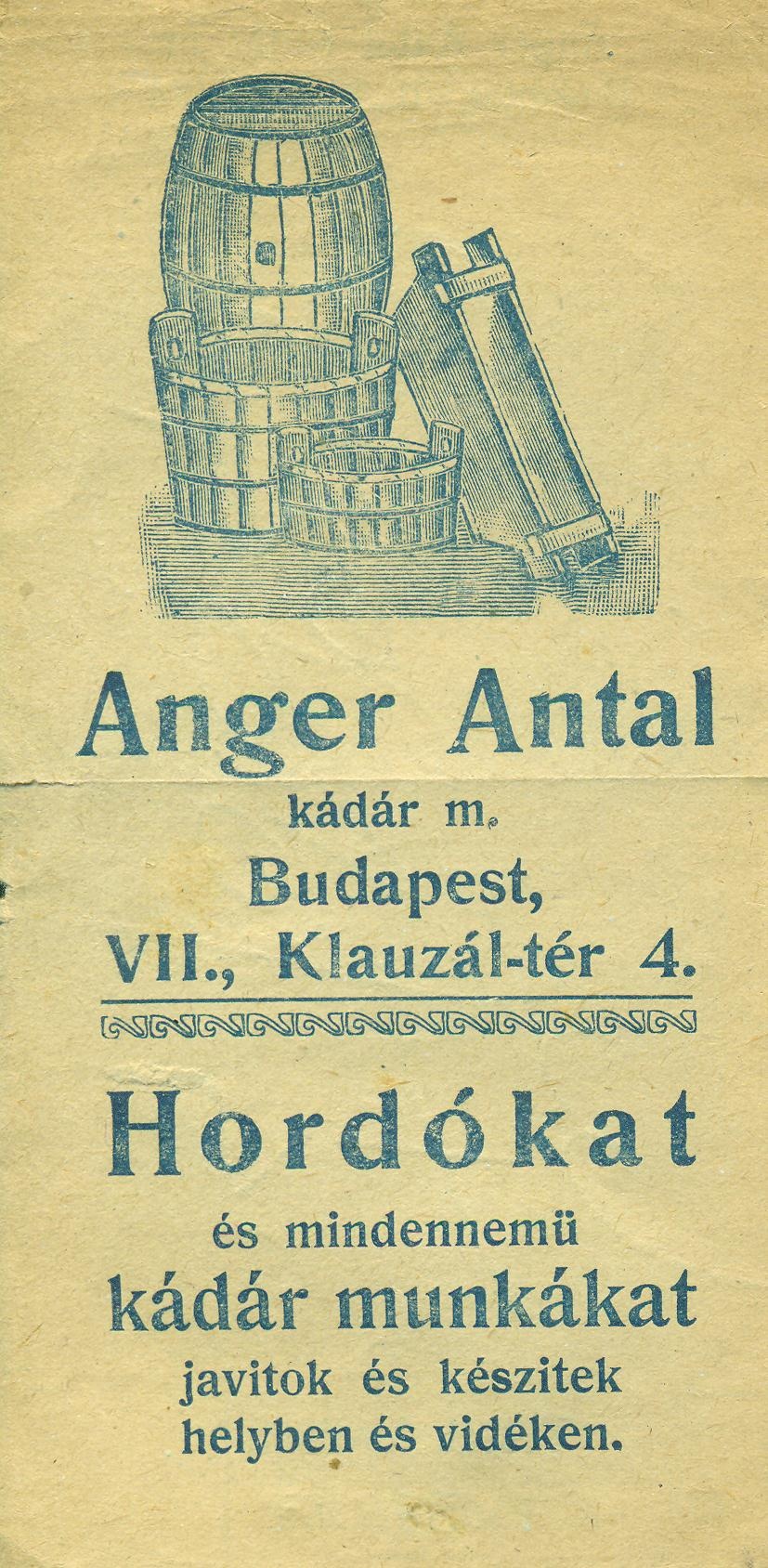 Anger Antal kádár mester (Magyar Kereskedelmi és Vendéglátóipari Múzeum CC BY-NC-SA)