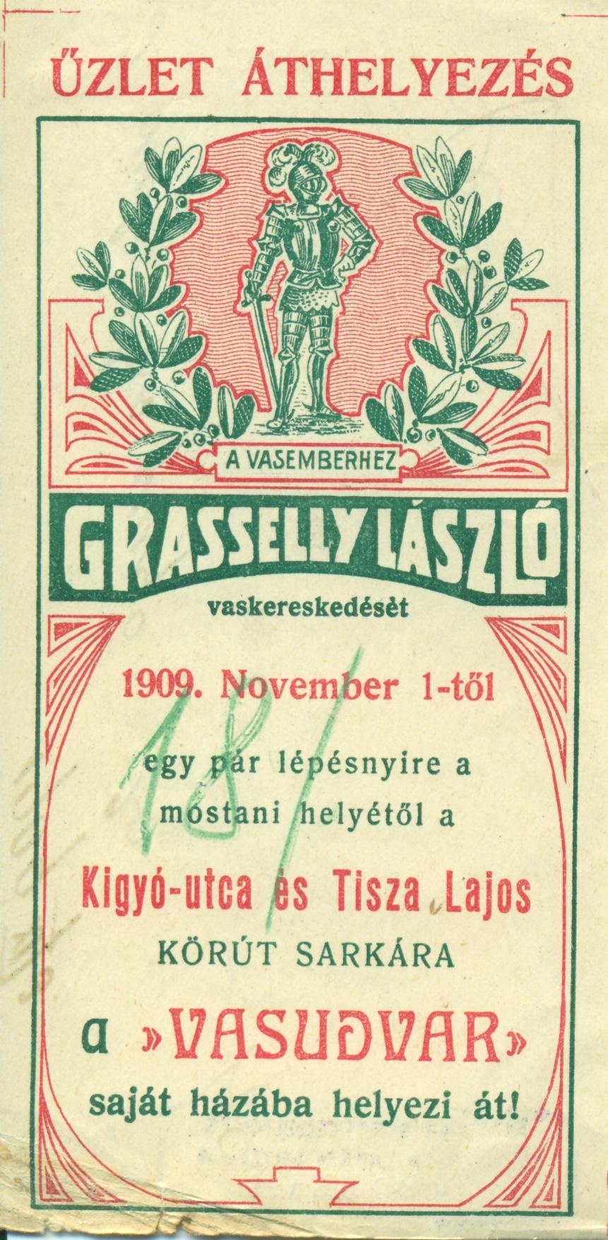 GRASSELLY LÁSZLÓ vaskereskedése (Magyar Kereskedelmi és Vendéglátóipari Múzeum CC BY-NC-SA)