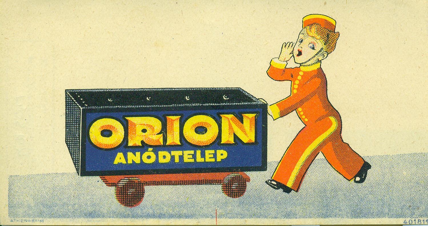 ORION ANÓDTELEP (Magyar Kereskedelmi és Vendéglátóipari Múzeum CC BY-NC-SA)