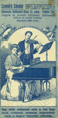 Szendrő Sándor zongora és hangszerkészítő, kölcsönző