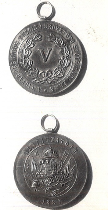 MOTSZ V. éves szolgálati érme (Katasztrófavédelem Központi Múzeuma CC BY-NC-SA)