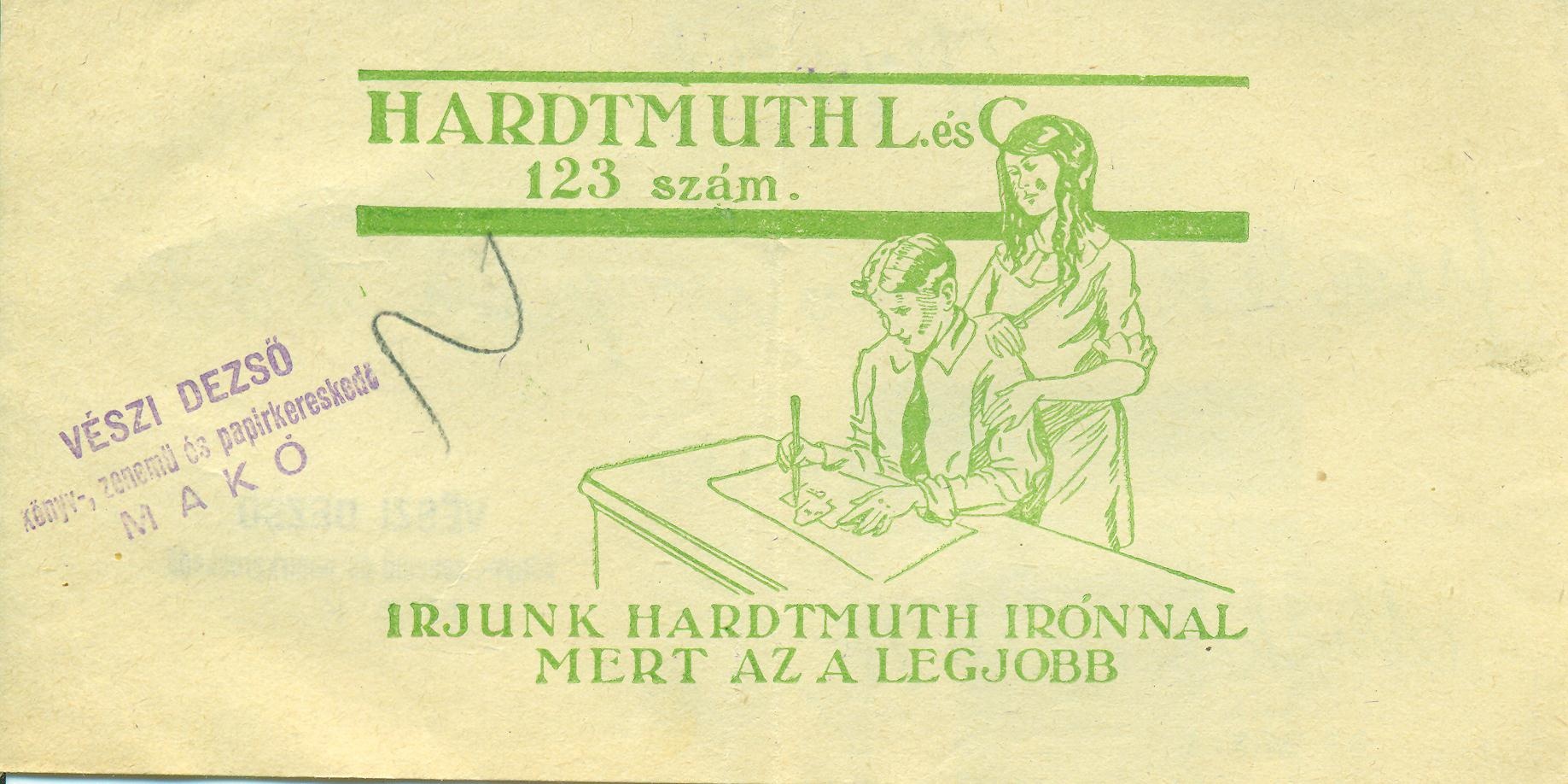 HARDTMUTH L. és C. (Magyar Kereskedelmi és Vendéglátóipari Múzeum CC BY-NC-SA)