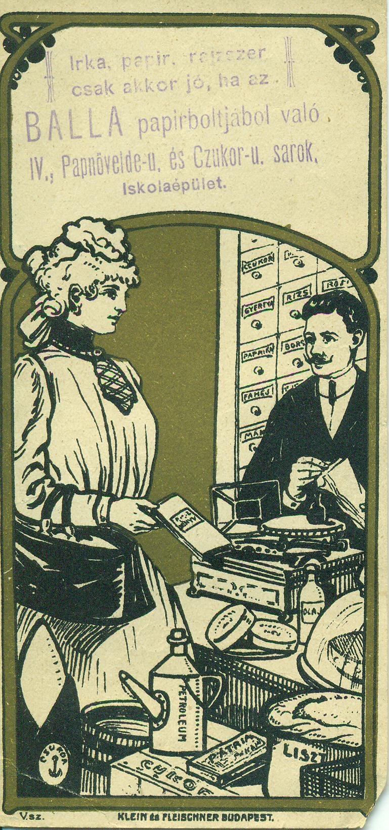 BALLA papírbolt (Magyar Kereskedelmi és Vendéglátóipari Múzeum CC BY-NC-SA)