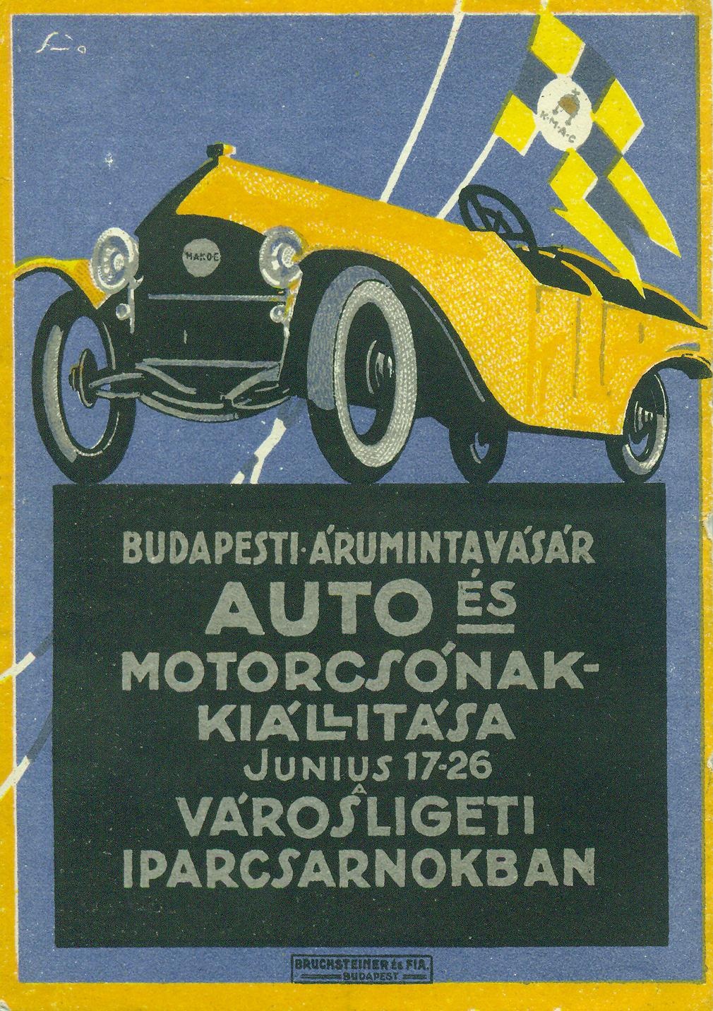 BUDAPESTI ÁRUMINTAVÁSÁR AUTO ÉS MOTORCSÓNAK-KIÁLLÍTÁSA (Magyar Kereskedelmi és Vendéglátóipari Múzeum CC BY-NC-SA)