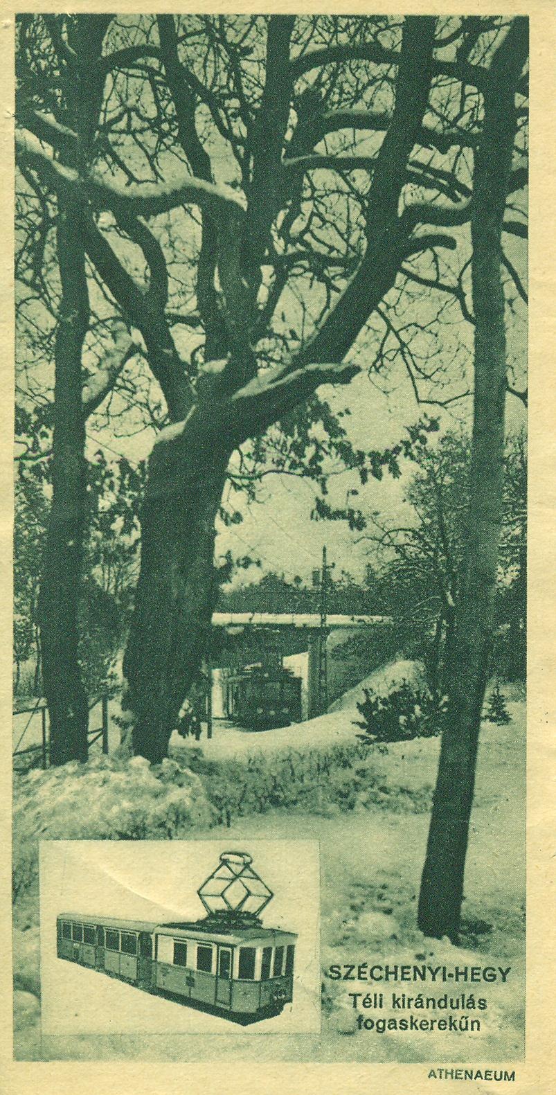 Széchényi-hegy, téli kirándulás fogaskerekűn, BSZKRT (Magyar Kereskedelmi és Vendéglátóipari Múzeum CC BY-NC-SA)