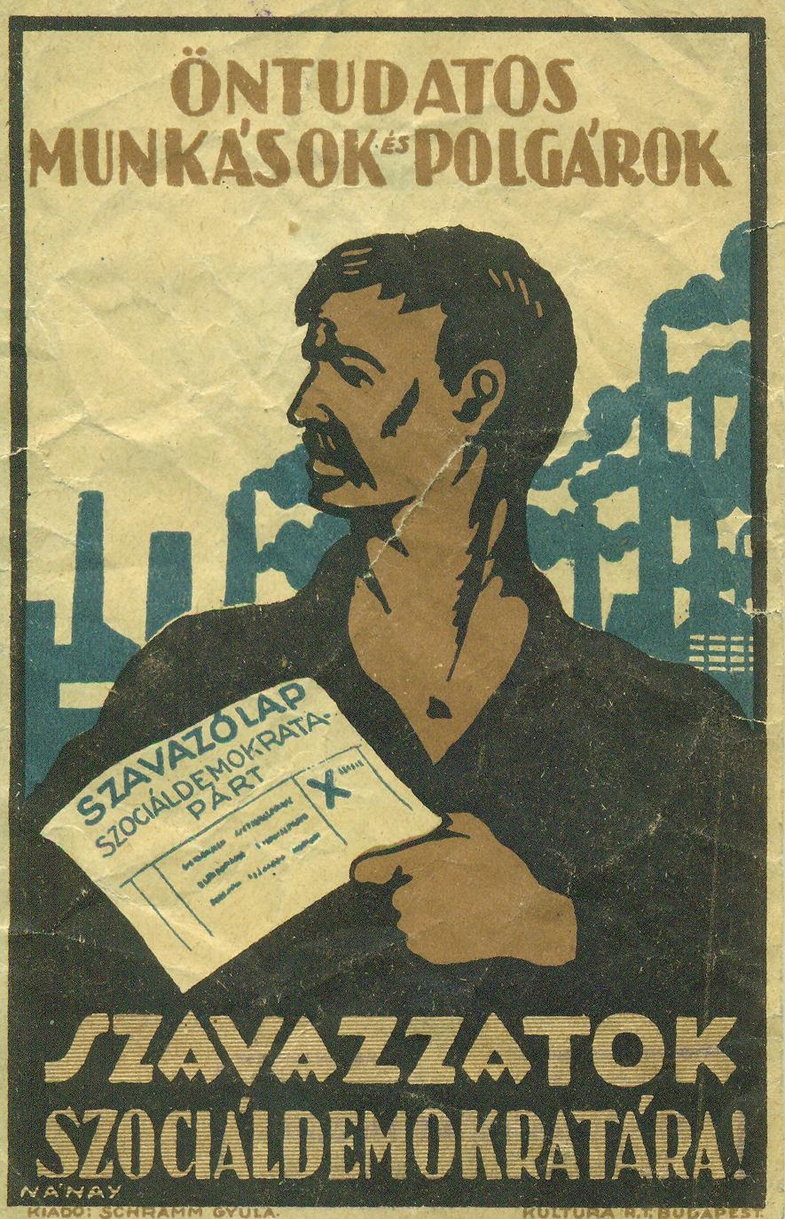 "SZAVAZZATOK SZOCIÁLDEMOKRATÁRA!" (Magyar Kereskedelmi és Vendéglátóipari Múzeum CC BY-NC-SA)