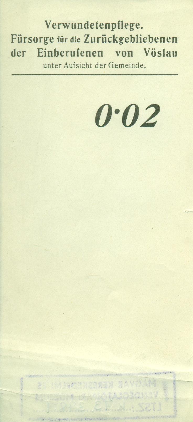 adományozó számolócédula (Magyar Kereskedelmi és Vendéglátóipari Múzeum CC BY-NC-SA)