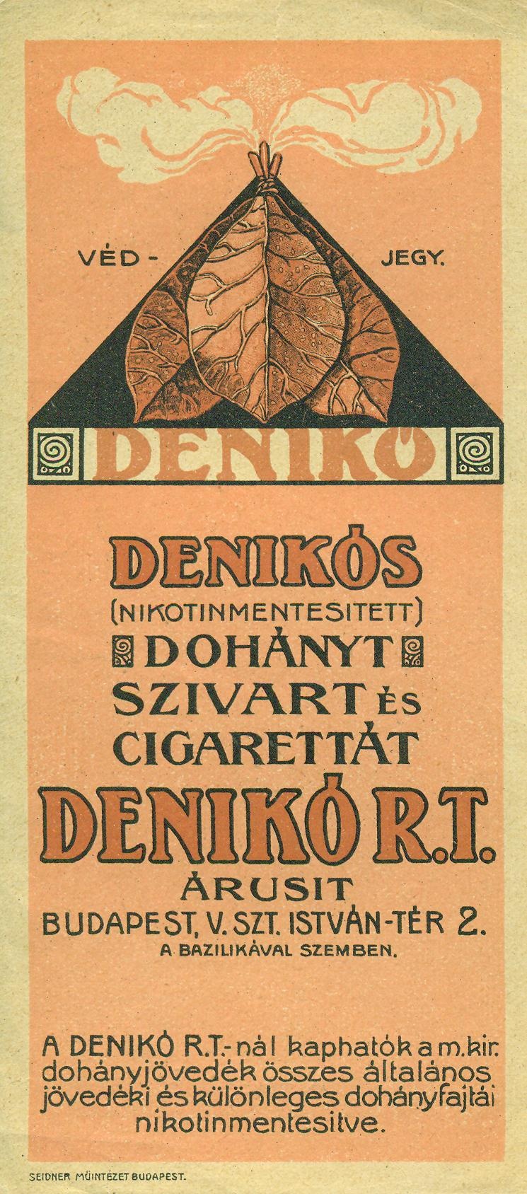 DENIKÓ (Magyar Kereskedelmi és Vendéglátóipari Múzeum CC BY-NC-SA)