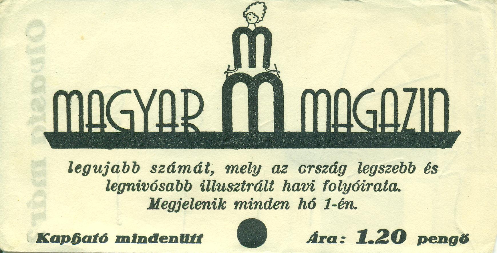 MAGYAR MAGAZIN (Magyar Kereskedelmi és Vendéglátóipari Múzeum CC BY-NC-SA)