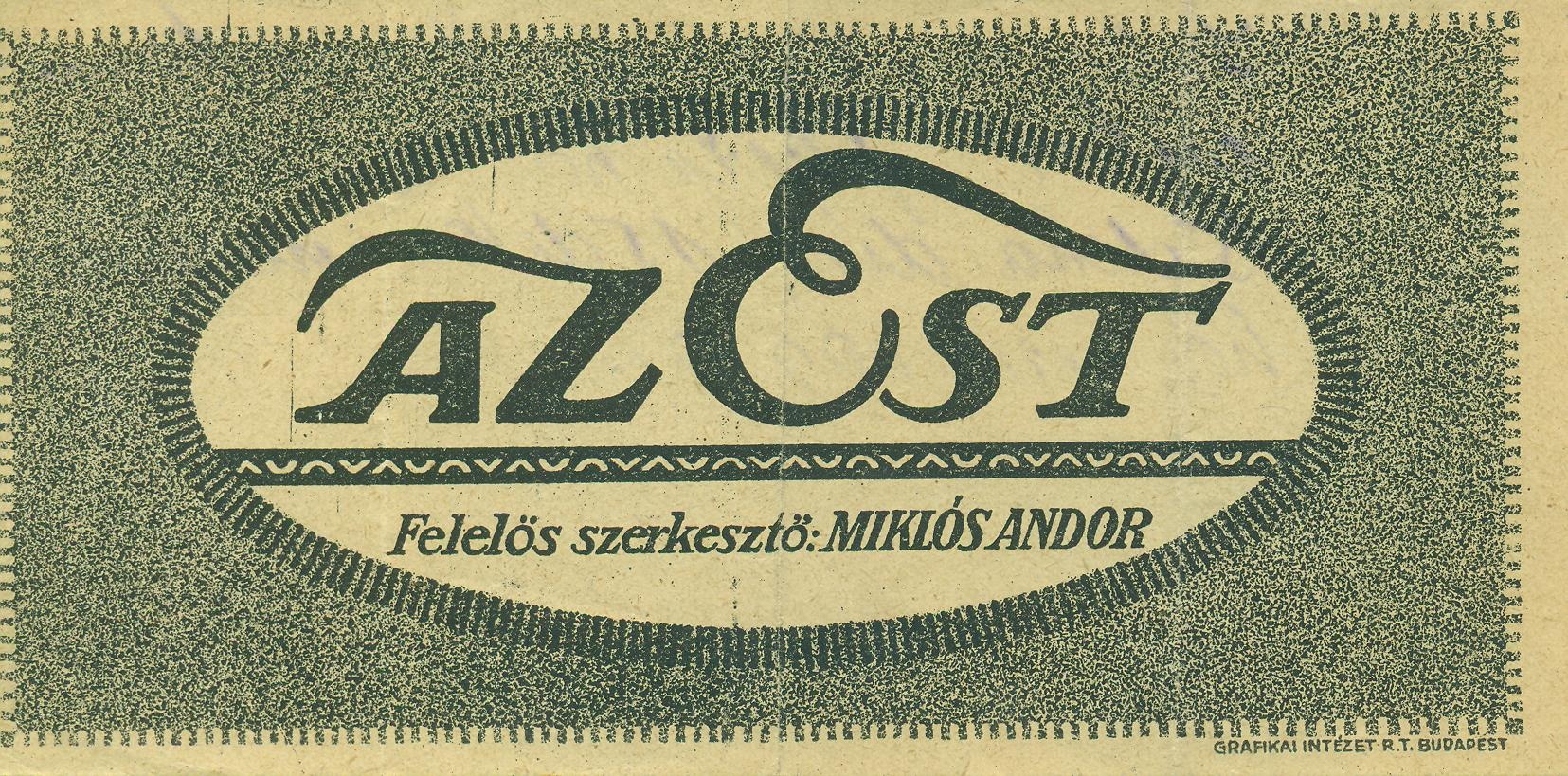 AZ EST /MAGYARORSZÁG (Magyar Kereskedelmi és Vendéglátóipari Múzeum CC BY-NC-SA)