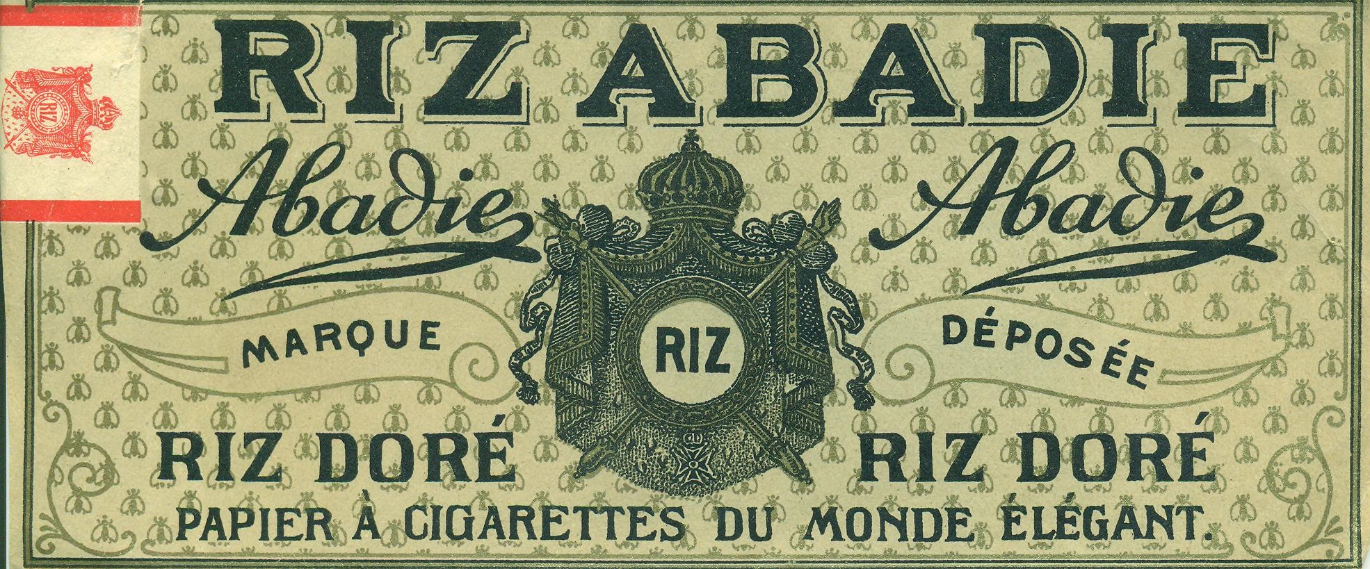 RIZ ABADIE, cigaretta papír (Magyar Kereskedelmi és Vendéglátóipari Múzeum CC BY-NC-SA)
