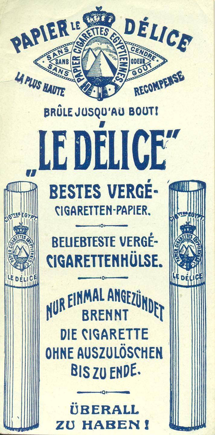 "LE DÉLICE" cigarettapapir (Magyar Kereskedelmi és Vendéglátóipari Múzeum CC BY-NC-SA)