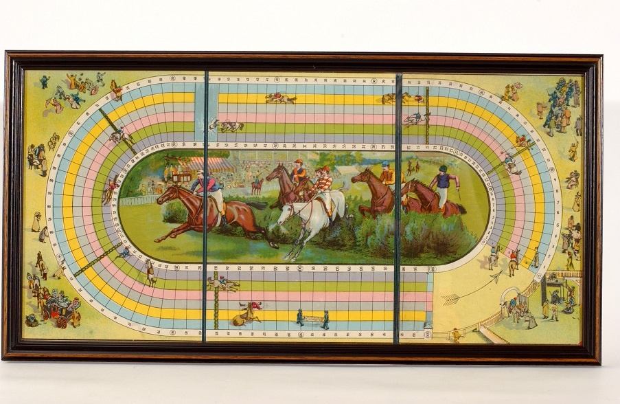 Társasjáték: lóverseny (Óbudai Múzeum CC BY-NC-SA)