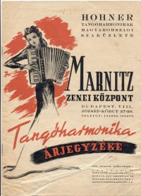 Marnitz tangóharmonika árjegyzék