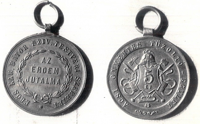 Ácsi Ö.T.E. 5 éves szolgálati érme (Katasztrófavédelem Központi Múzeuma CC BY-NC-SA)