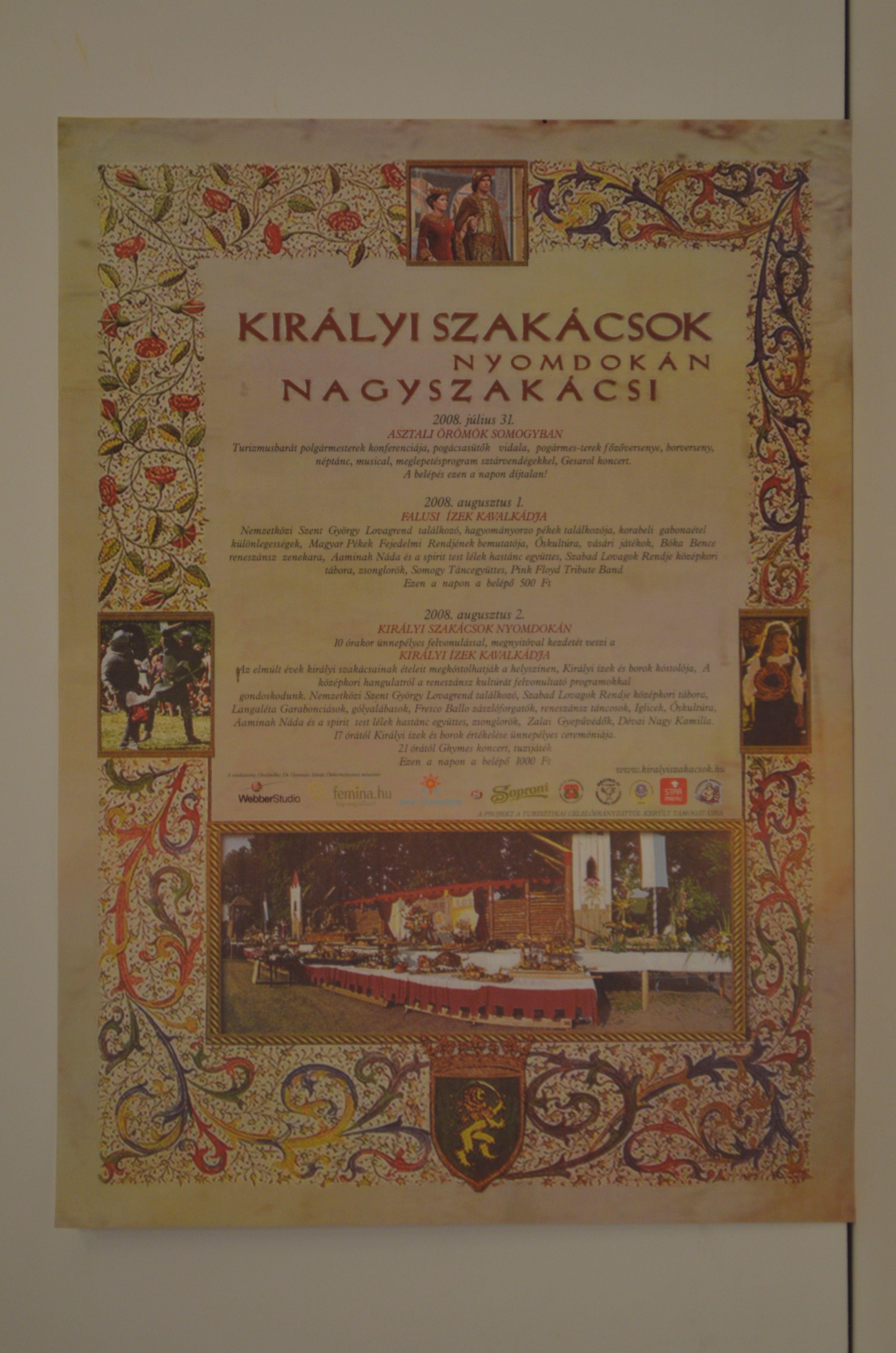Királyi Szakácsok Nyomdokán esemény plakátja (Magyar Kereskedelmi és Vendéglátóipari Múzeum CC BY-NC-SA)