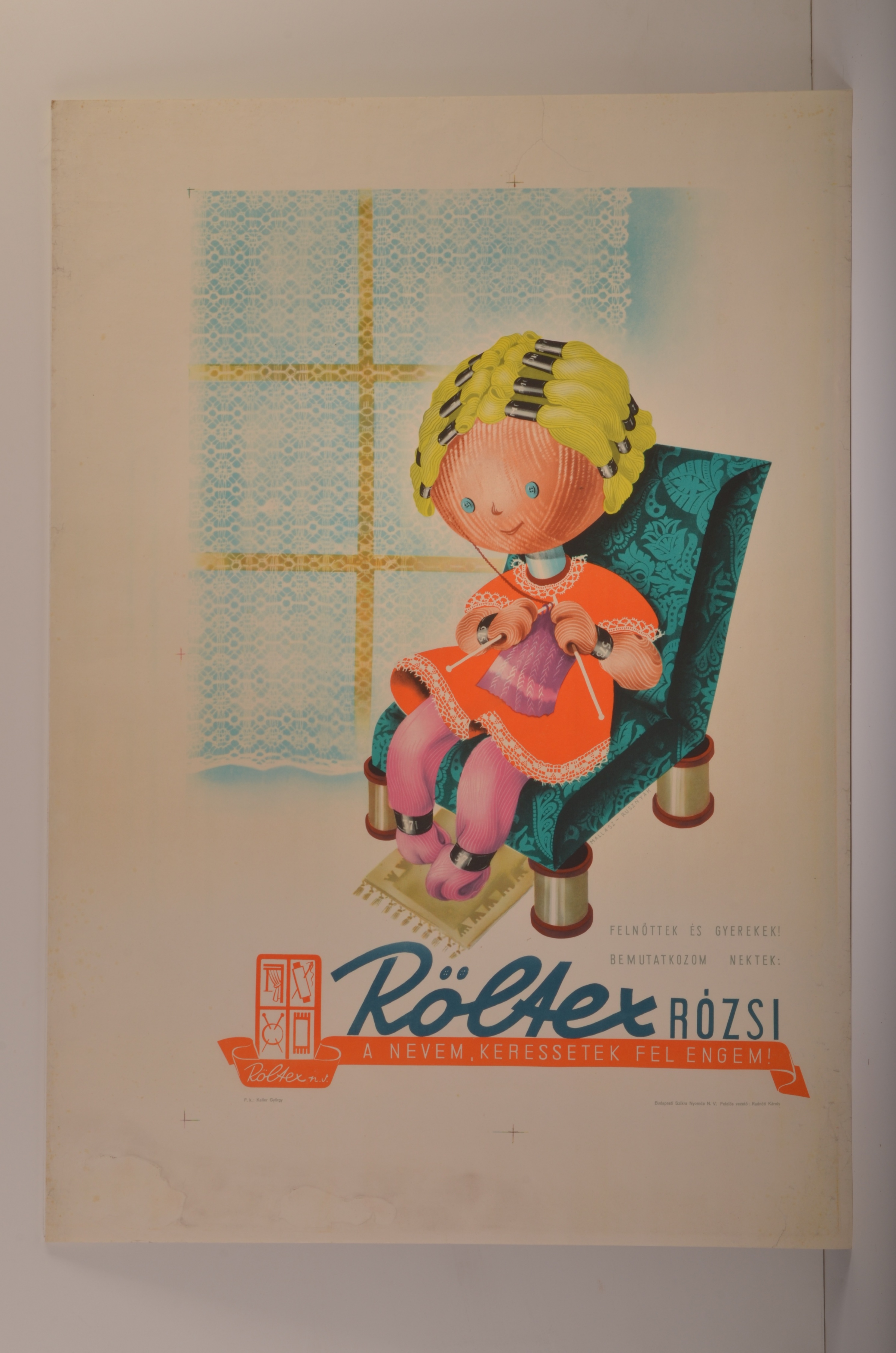 Röltex Rózsi reklám (Magyar Kereskedelmi és Vendéglátóipari Múzeum CC BY-NC-SA)