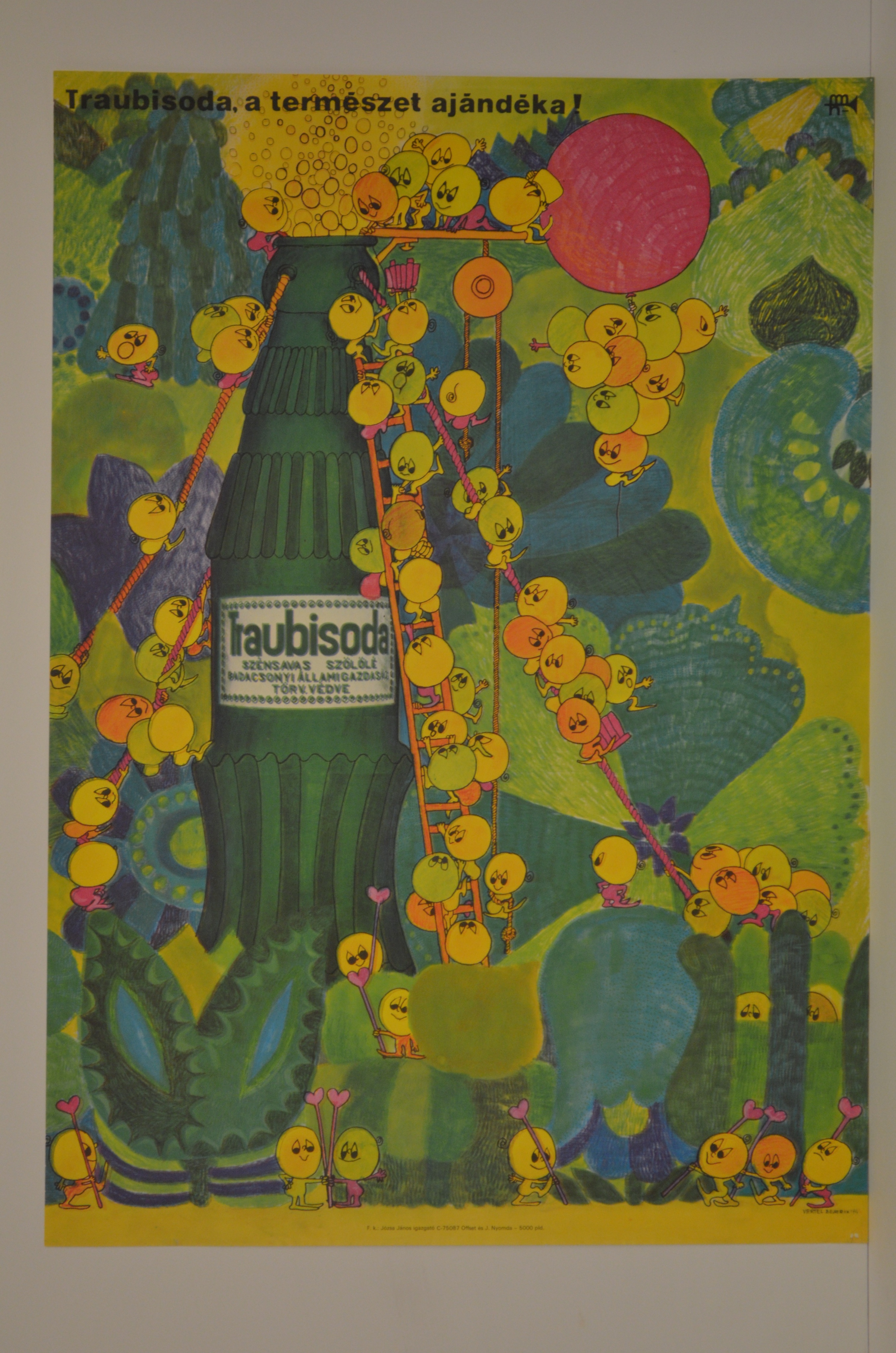 Traubisoda, a természet ajándéka című reklámplakát (Magyar Kereskedelmi és Vendéglátóipari Múzeum CC BY-NC-SA)