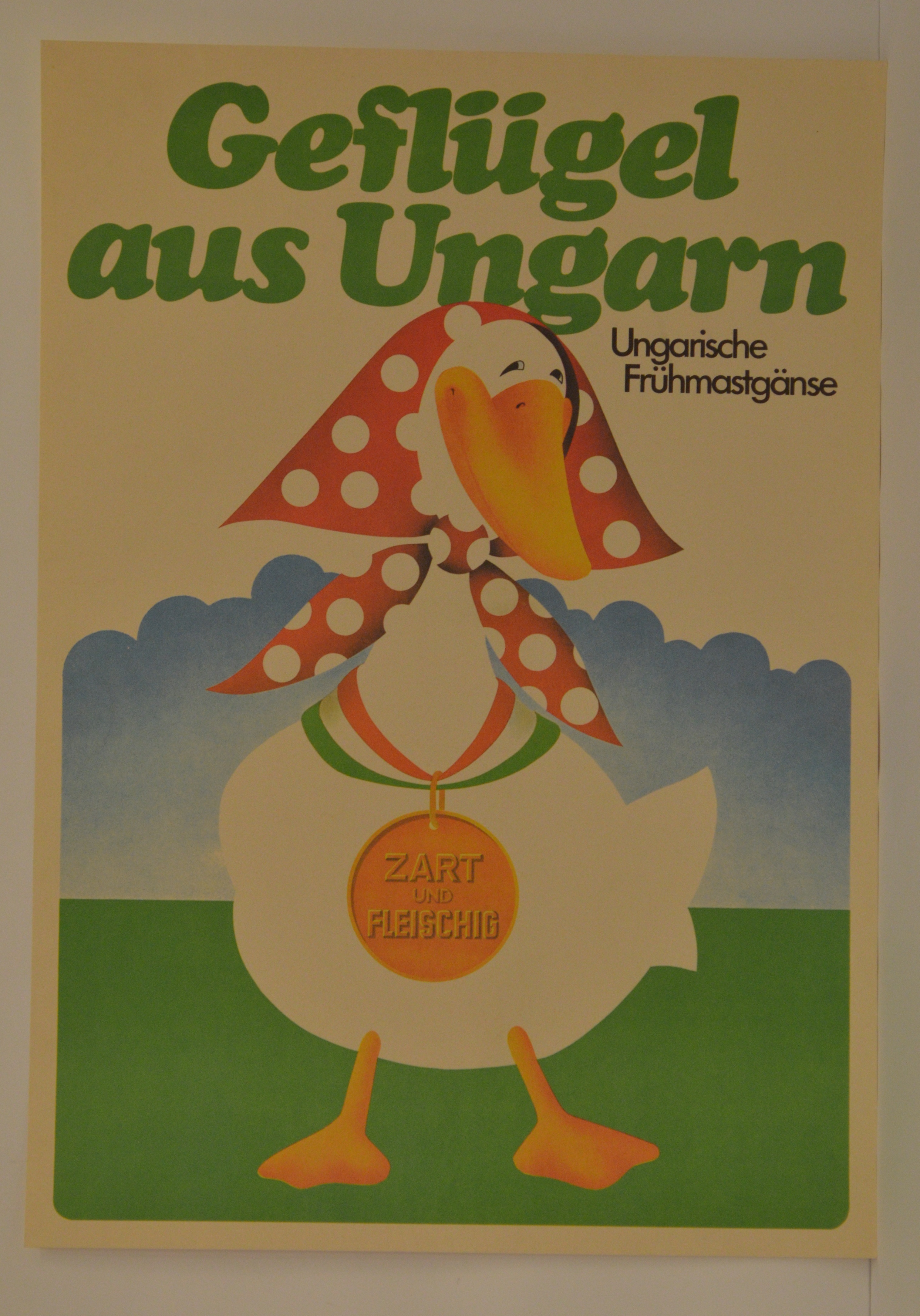 Geflügel aus Ungarn című plakát (Magyar Kereskedelmi és Vendéglátóipari Múzeum CC BY-NC-SA)