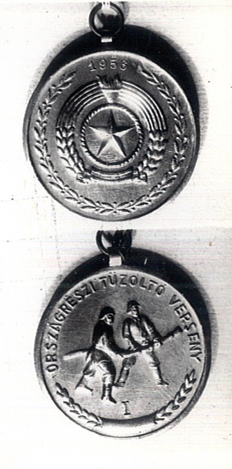 Országrészi Tűzoltó Verseny I. díja 1956. (Katasztrófavédelem Központi Múzeuma CC BY-NC-SA)