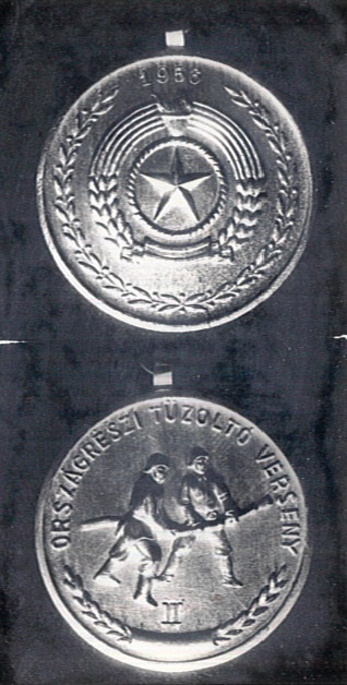 Országrészi Tűzoltó Verseny II. díja 1956. (Katasztrófavédelem Központi Múzeuma CC BY-NC-SA)