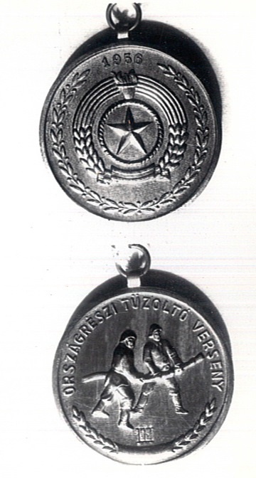 Országrészi Tűzoltó Verseny III. díja 1956. (Katasztrófavédelem Központi Múzeuma CC BY-NC-SA)